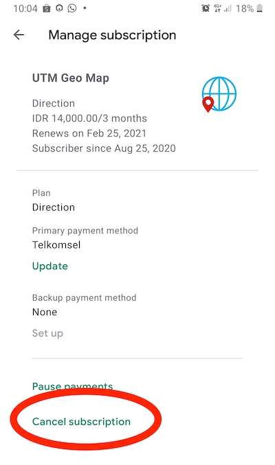 UTM Geo Map: Cancel Subscription